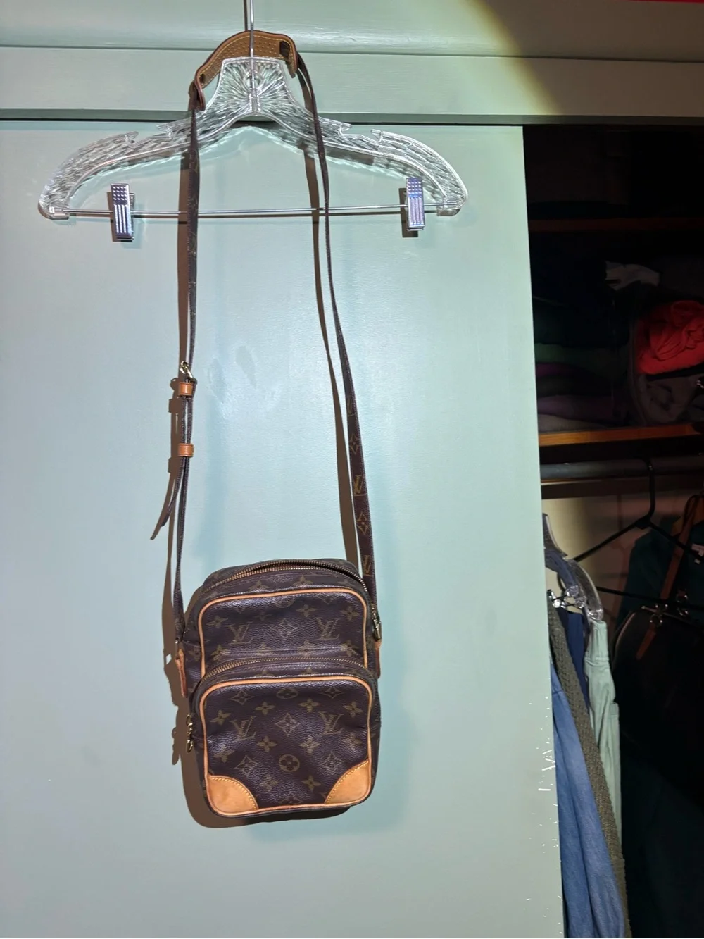 Louis Vuitton Monogram Canvas Messenger Crossbody in Brown and Tan